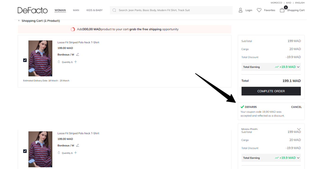 Latest DeFacto Coupon Code - 10% OFF