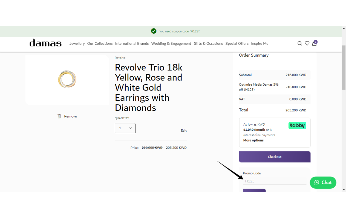 Damas Jewellery Sale - 50% OFF + 5% OFF