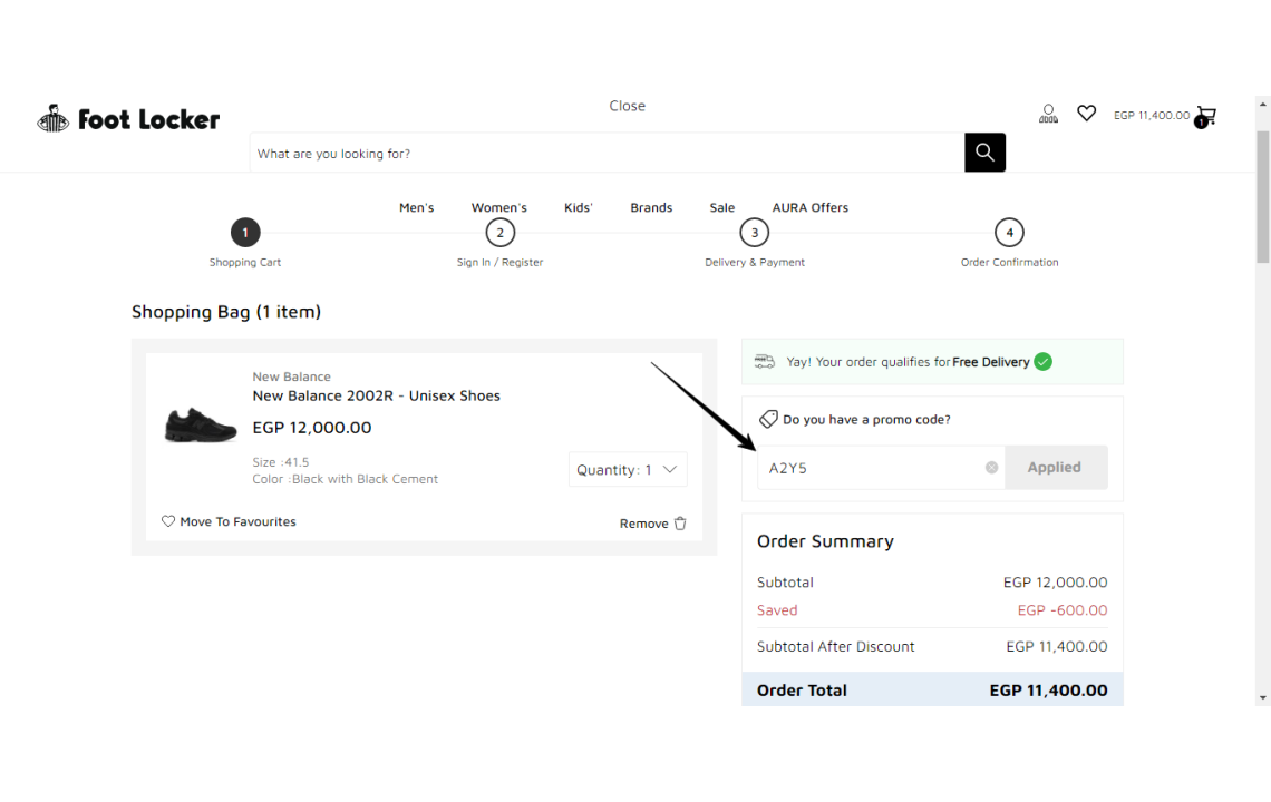 Foot Locker Egypt Coupon Code - 10% OFF