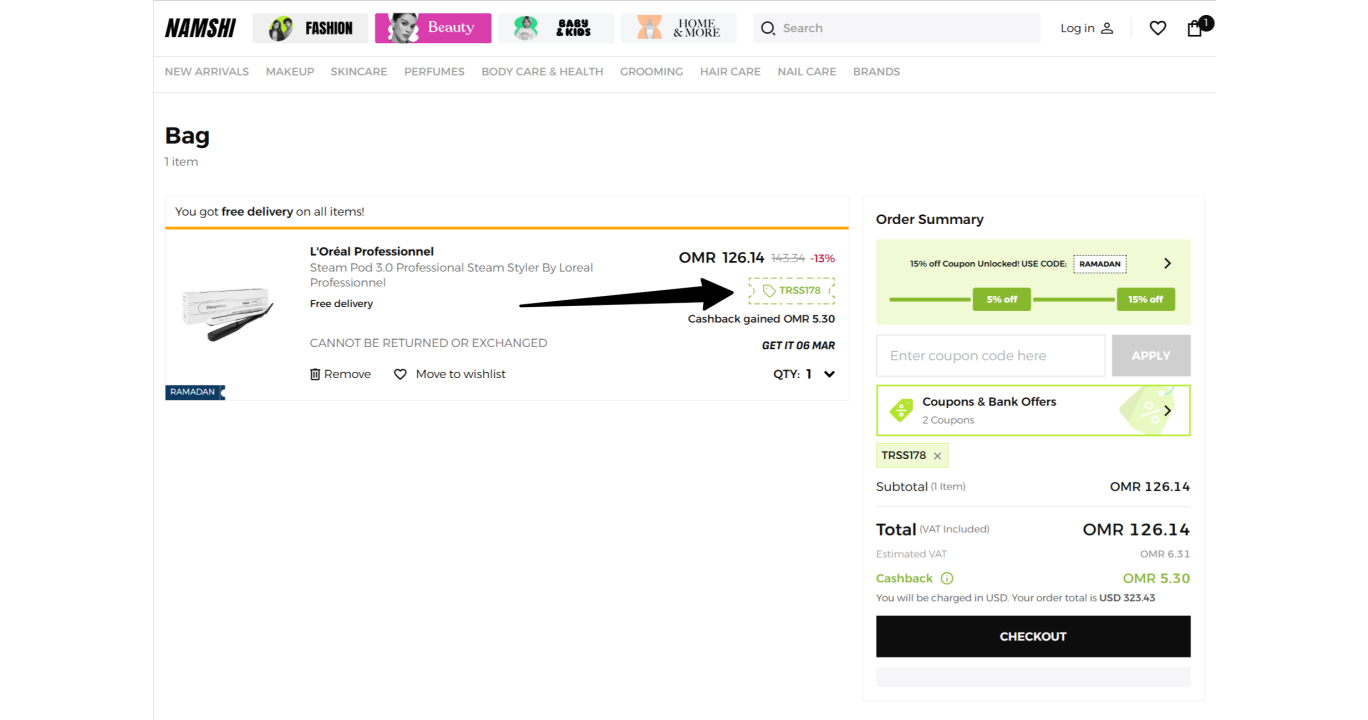 Best Namshi Discount Code: Up to 20% Cashback