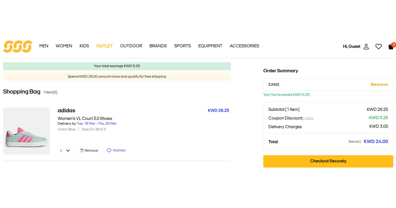 Free Delivery + 15% OFF on Orders Over KD 50