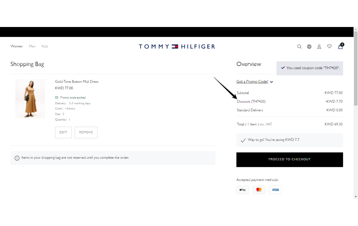 Free Shipping on Orders Over KWD 35 + 10% OFF with Tommy Hilfiger Voucher Code