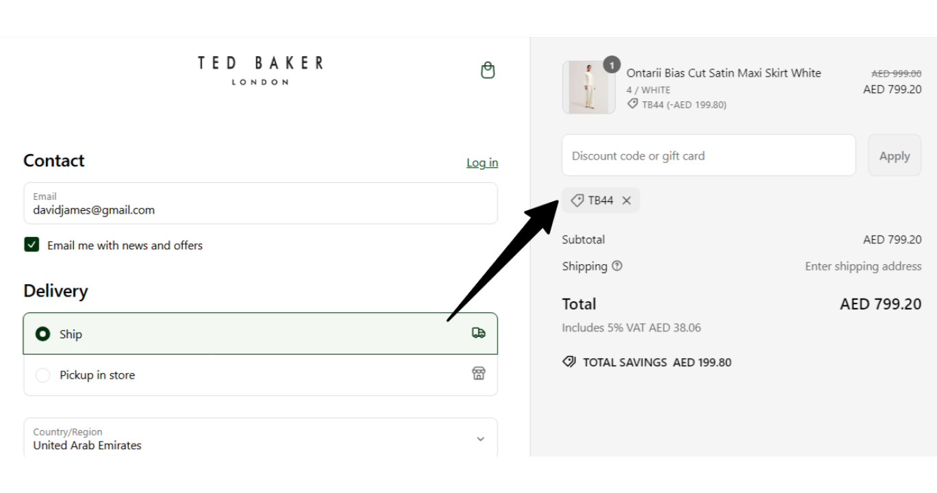 Best Ted Baker Discount Code - 20% OFF