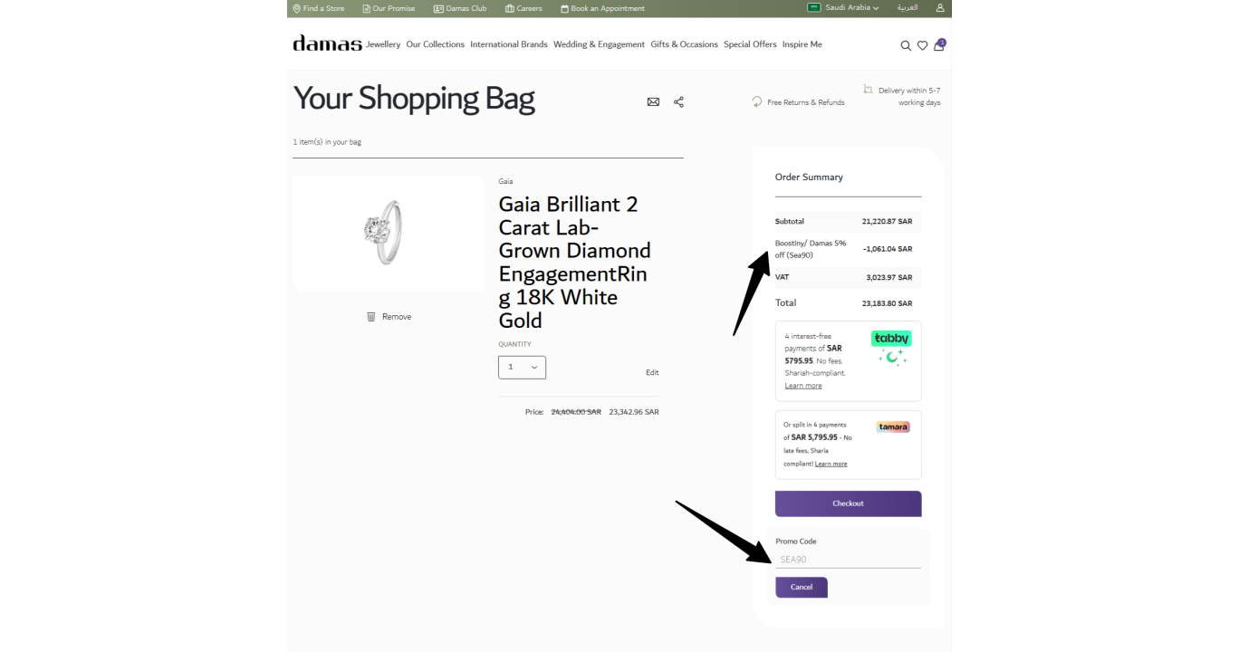 Best Damas Jewellery Coupon Code - 5% OFF