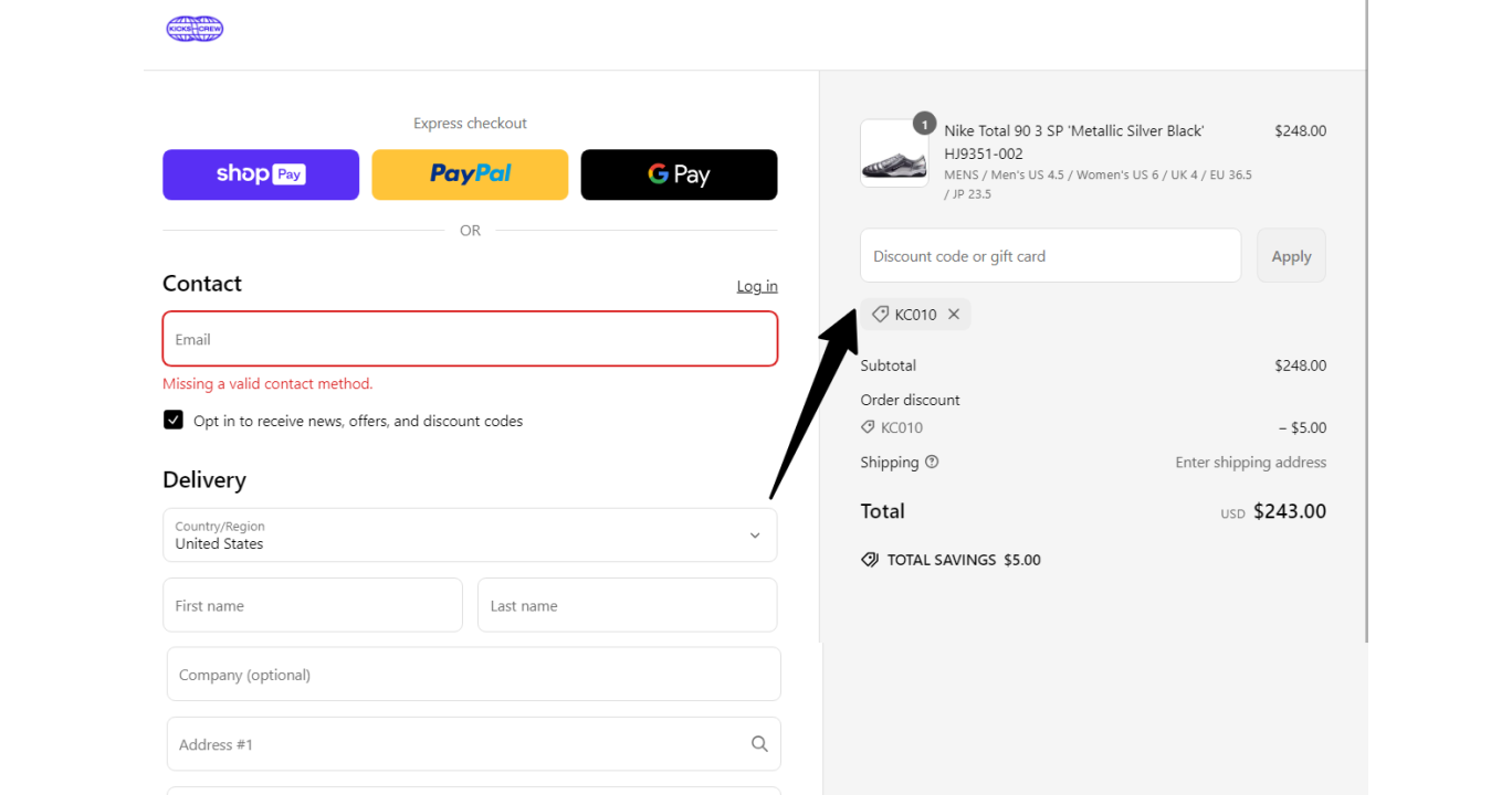 Kicks Crew KSA Coupon Code - $5 OFF