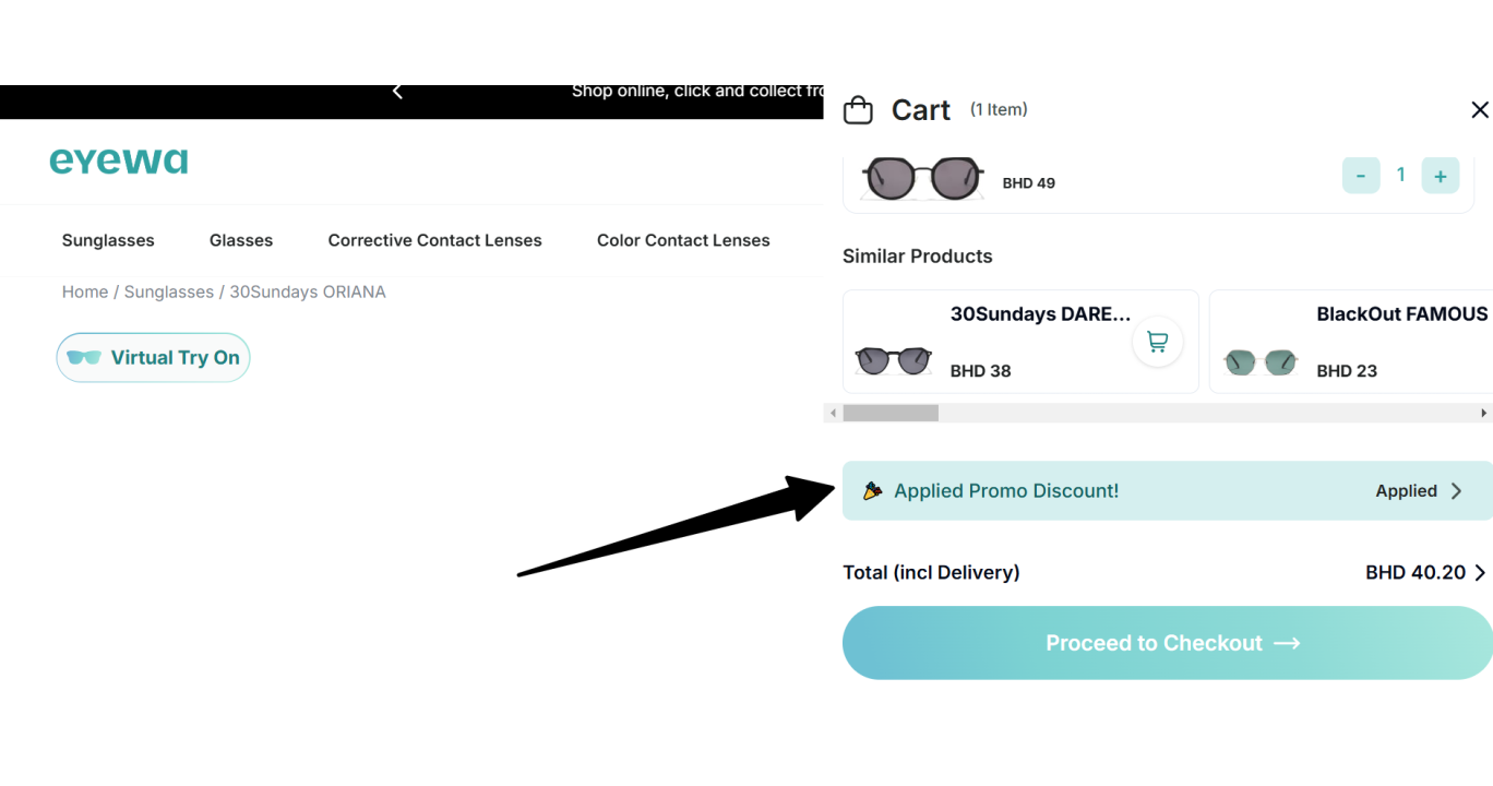 Up to 50% OFF on Sunglasses + 20% OFF