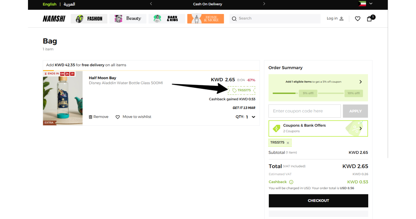 Best Namshi Discount Code: Up to 20% Cashback