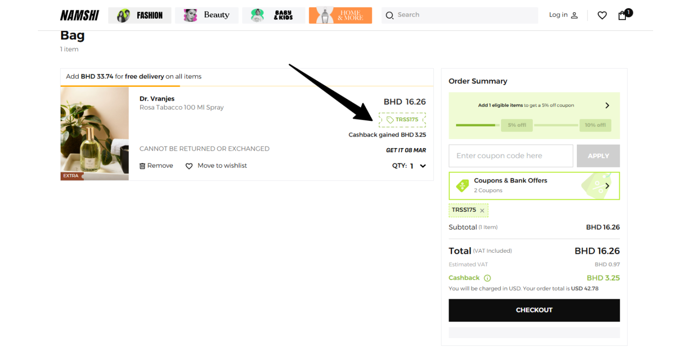 Up to 80% OFF on Beauty Items + 20% Cashback