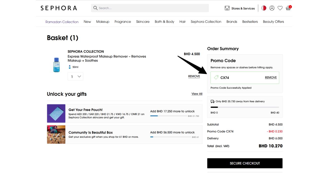 Sephora Ramadan Sale: 45% OFF + 5% OFF